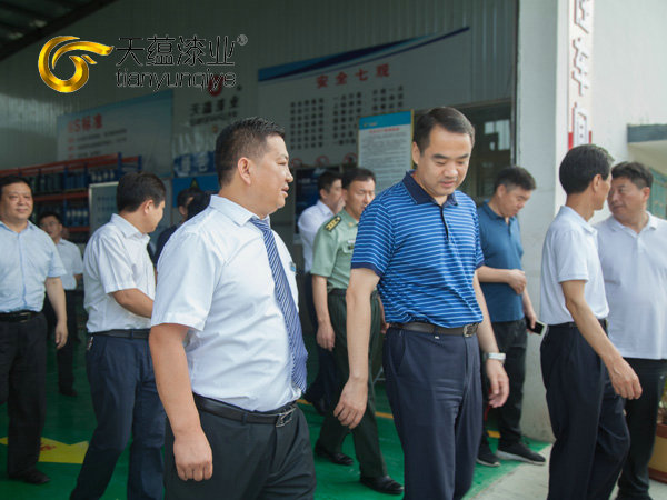 嘉祥縣縣委書記周生宏，視察天蘊(yùn)漆業(yè)公司